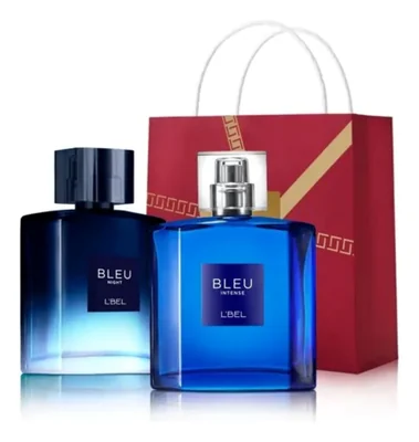L'BEL Set de bleu intense + bleu night + bolsa Fragancias para Hombre