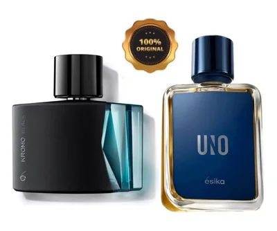 Set de Perfumes Kromo Black y Ésika UNO