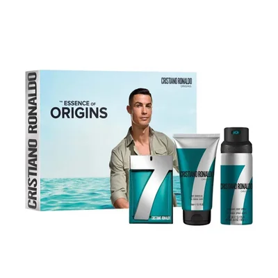 Fragancia Set Cr7 Origins Sb 100 Ml + Sg + Bs para Hombre