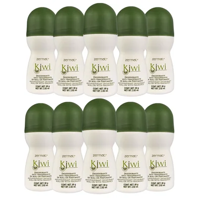 Desodorante Zermat Roll On Kiwi perfumado paquete de 10