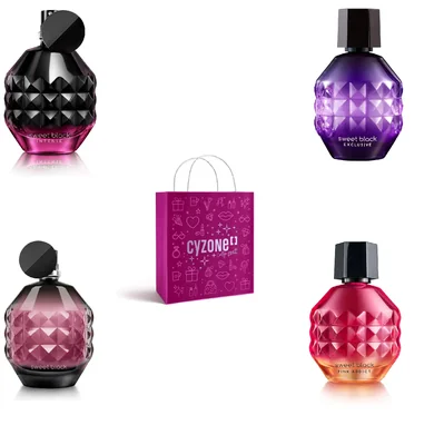 Sweet Black, sweet black intense, sweet black exclusive, sweet black pink Colección de Perfumes Cyzone