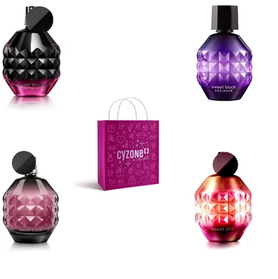 Cyzone Sweet Black, sweet black intense, sweet black exclusive, sweet chic Colección de Perfumes