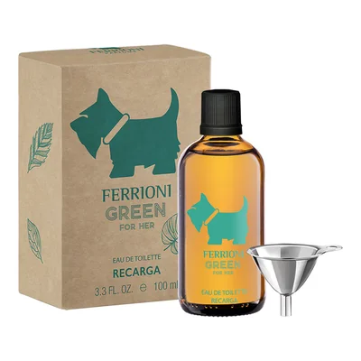 Eau de Toilette Ferrioni Green For Her Refill 100 Ml para Mujer