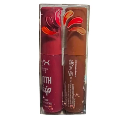 Pack de 2 labiales Nyx Smooth Whip,acabado mate, 2 tonos diferentes
