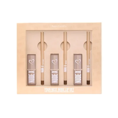 YOUR BEST NUDE LIP SET 3 MATTE LIPSTICKS+ 3 RETRACTABLE LIP LINER - BEAUTY CREATIONS
