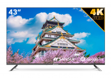 Sansui Smart TV DLED SMX43VAUG 43", 4K Ultra HD, Negro