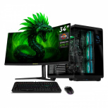 Computadora Gamer DXT Gaming CM-01035, AMD Ryzen 9 9900X, NVIDIA GeForce RTX 5070 Ti, 32GB, 1TB SSD, Wi-Fi, Windows 11 Prueba + Teclado/Mouse/Monitor de 34"