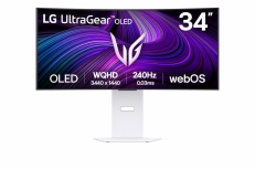 Monitor Gamer Curvo LG UltraGear 34GX90SA-W WOLED 34", 3440x1440 Ultra Wide Quad HD, G-Sync/FreeSync, 240Hz, HDMI/DisplayPort, Bocinas Integradas, Blanco