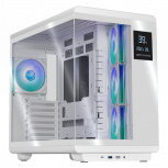 Gabinete DXT Gaming CDXT600WT, Midi-Tower, ATX/Micro-ATX/Mini-ITX, USB 2.0/3.0, sin Fuente, 4 Ventiladores Instalados, Blanco