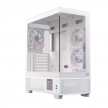 Gabinete Einarex EXCS-PR-51DR-W, Midi-Tower, ATX/Micro-ATX/Mini-ITX, USB 3.0, sin Fuente, 3 Ventiladores Instalados, Blanco