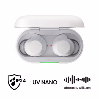 LG xboom Buds Plus by will.i.am - Audífonos Bluetooth | xboom Signature Sound con driver de grafeno | BUDSPLUS BLANCOS BUDSPLUS BLANCOS