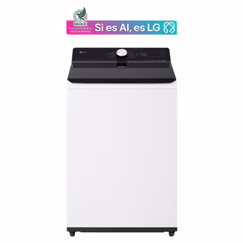 Lavadora LG Carga Superior AI DD™ (Inteligencia Artificial) TurboWash™ con Perilla + Panel LED táctil 23kg - Blanco - WT23EWTX6 WT23EWTX6