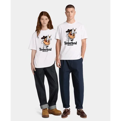 Playera Timberland edición especial México Unisex, Blanco