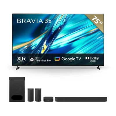 Combo: Televisor BRAVIA 3 II | XR Processor | 4K Ultra HD + BRAVIA Theatre System 6