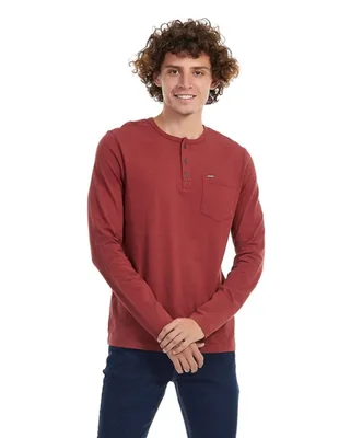 PLAYERA DE MANGA LARGA CUELLO HENLEY BUFFALO DAVID BITTON