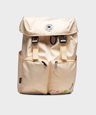 Mochila Utility Converse Hearts Beige para Mujer
