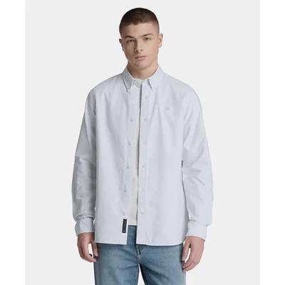 Camisa Oxford a rayas Lake Warner para hombre, Azul