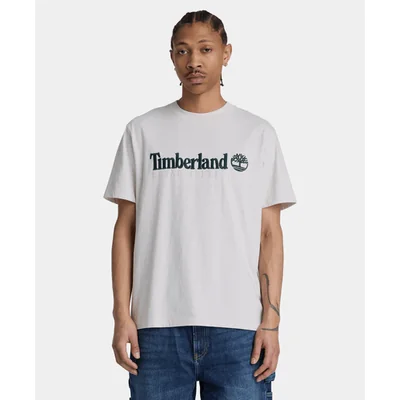 Playera de manga corta bordada para hombre, Beige