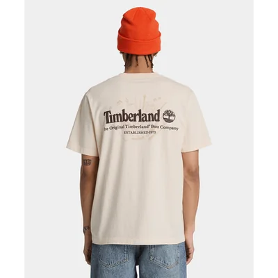 Playera gráfica manga corta Bootmakers para hombre, Beige