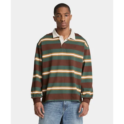 Polo de rugby de manga larga para hombre, Multicolor