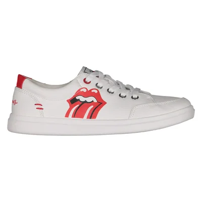 Tenis Skechers The Rolling Stones: Bobs DVine - Gran Debut Color Blanco Rojo Para Mujer
