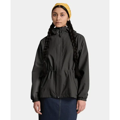 Chamarra impermeable para mujer, Negro
