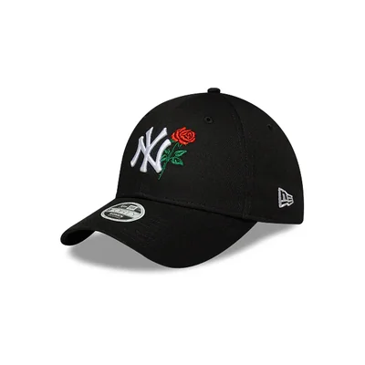 New York Yankees MLB Flower Icon 9FORTY Strapback para Mujer