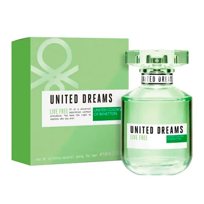 United Dreams Live Free EDT 80ml Dama
