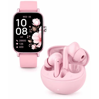 Smartwatch FUTUREM FM13 Rosa con Audífonos G-Tide L42 Rosa