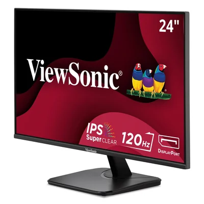 Monitor IPS ViewSonic de 24" 1080p 120Hz Adaptive Sync HDMI, DisplayPort y VGA VA2456a-MHD SuperClear HDMI Flicker Free