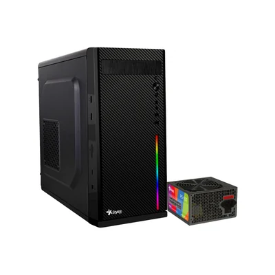 Gabinete Stylos STGASC1B SECAI MicroATX RGB Fuente 550W Negro