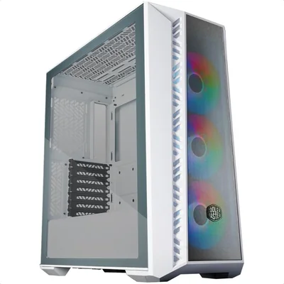 Gabinete Cooler Master MasterBox 520 Mesh ARGB USB3 3 Ventiladores Vidrio Templado Blanco MB520-WGNN-S00