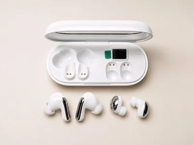 Audífonos 2 en 1 HH More T55 Pro & Mini TWS Inalámbricos Bluetooth con Control Táctil Plata