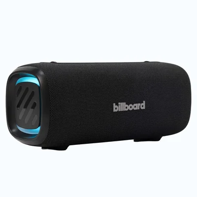 Bocina Inalámbrica Portátil Billboard Nomad 50W RMS Bluetooth 6.0 TWS Luz LED RGB IPX5 USB Micro SD color Negro