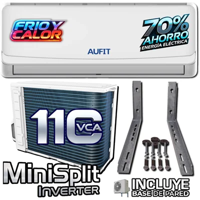 Minisplit Inverter Gama Premium frio y calor 110V 1 Ton AUFIT Inteligente