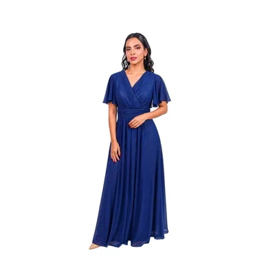 Vestido Largo de Fiesta con Frente Cruzado la Difference para Mujer