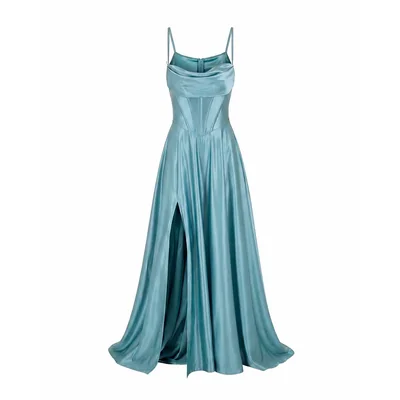Vestido Largo de Fiesta Liso Noshe para Mujer