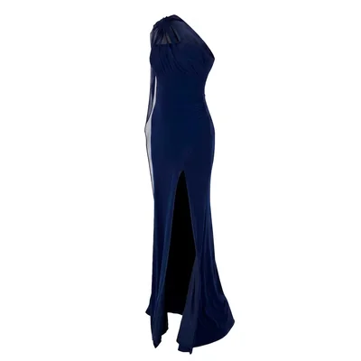 Vestido Largo de Fiesta con Adorno en Hombro Noshe para Mujer