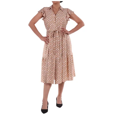 Vestido Camisero Estampado Lunares Manga Corta Zucca Mujer