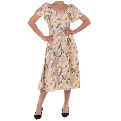 Vestido Estampado Floral Manga Corta Casual Zucca Mujer