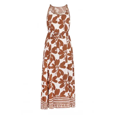Vestido Largo con Estampado Floral Ecofashion para Mujer