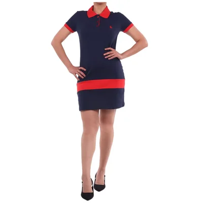Vestido Polo Bloque de Color Algodón Royal Polo Club Mujer
