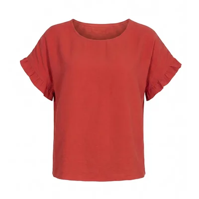 Blusa Lisa Manga Corta Ecof By Ecofashion para Mujer
