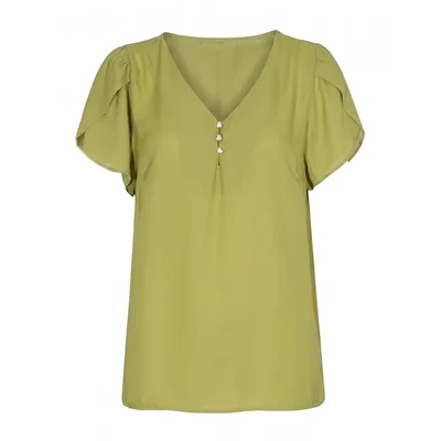 Blusa Lisa Escote V Ecof By Ecofashion para Mujer