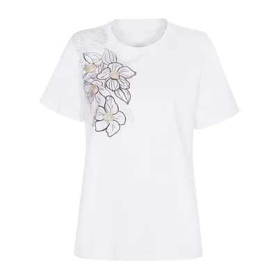 Blusa Estampada Manga Corta Ecof By Ecofashion para Mujer