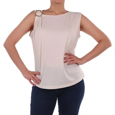 Blusa Sin Mangas Cuello Barco Detalle Anillo Delirium Mujer