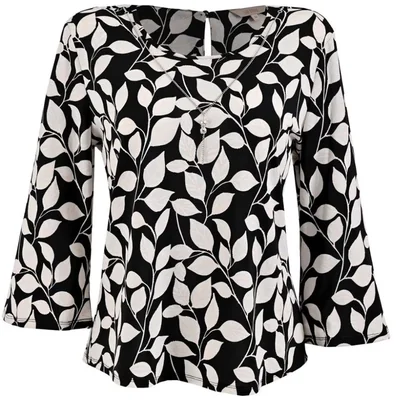 Blusa Cuello Redondo Manga 3/4 Life Styler para Mujer