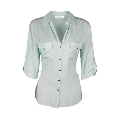 Blusa Camisera con Bolsillos Philosophy Woman para Mujer
