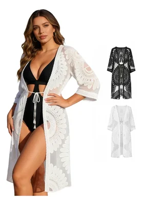 Salidas Bikinis Dama Vestidos Para La Playa Pareos Cárdigan