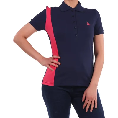 Playera Polo Manga Corta Bicolor Logo Royal Polo Club Mujer